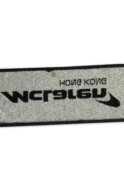 EB013 custom clothing logo computer embroidery rubber bottom weaving woven weaving supplier back view